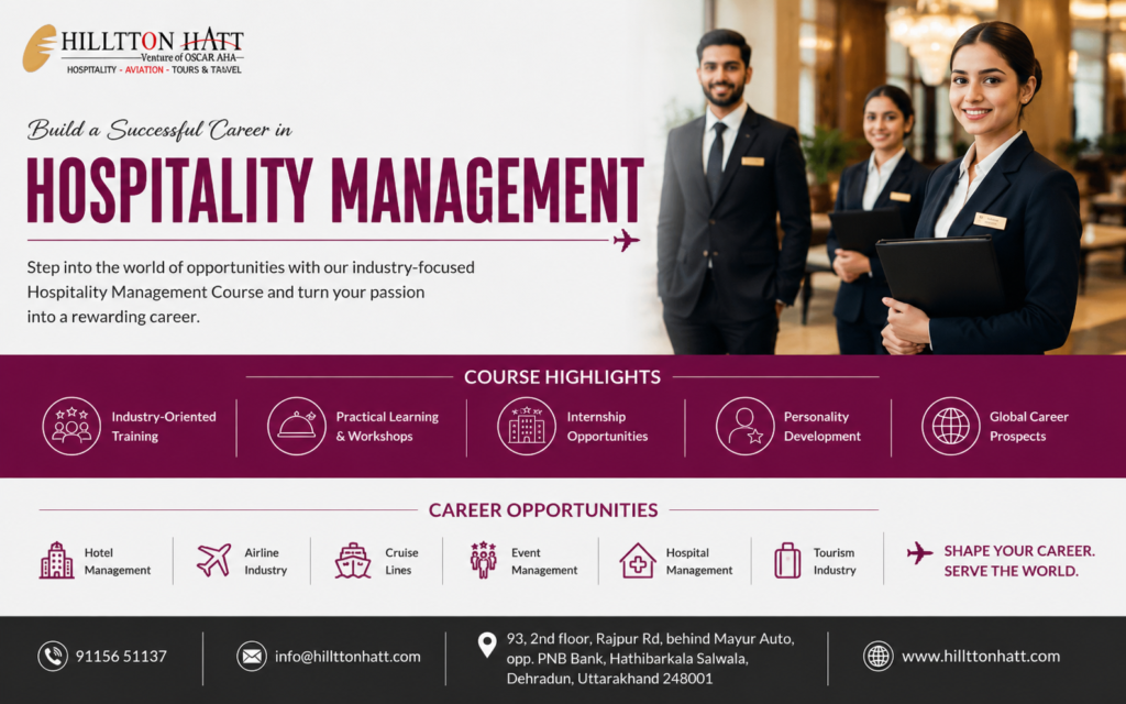 hospitality managment course in dehradun